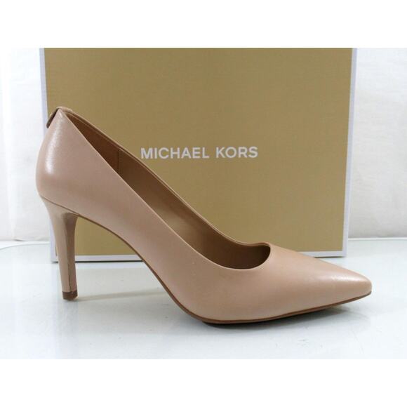 Michael Kors Dorothy Flex Pointy Toe Pump Heel Leather Light Blush Nude - Picture 2 of 8